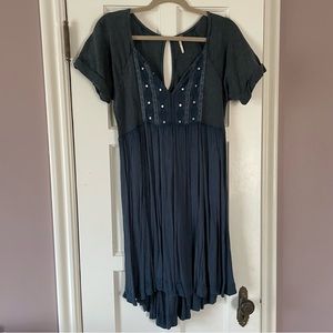 Free People Flowy Blue Dress